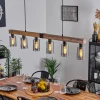 hofstein Suspension Hunouri Brun, Couleur bois, Noir, 6 lumières* Lampes Modernes