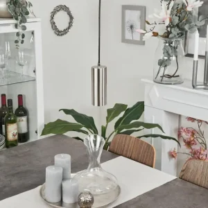 hofstein Suspension Javel Nickel mat, 1 lumière* Lampes Modernes