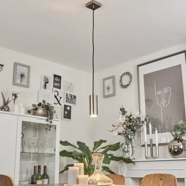 hofstein Suspension Javel Nickel mat, 1 lumière* Lampes Modernes