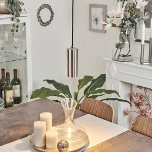 hofstein Suspension Javel Nickel mat, 1 lumière* Lampes Modernes