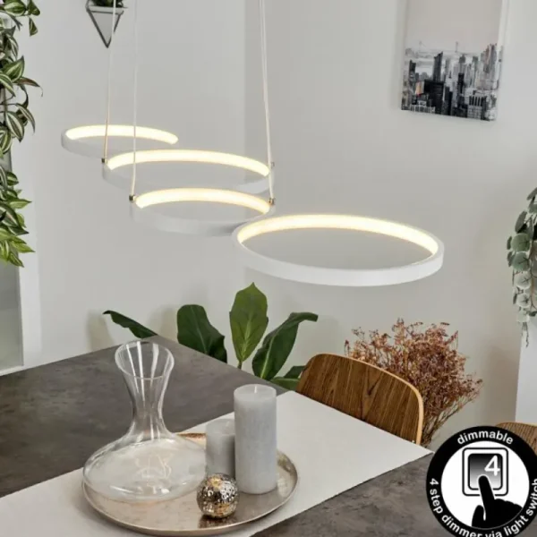 hofstein Suspension Kermoguen LED Blanc, 1 lumière* Lampes Modernes