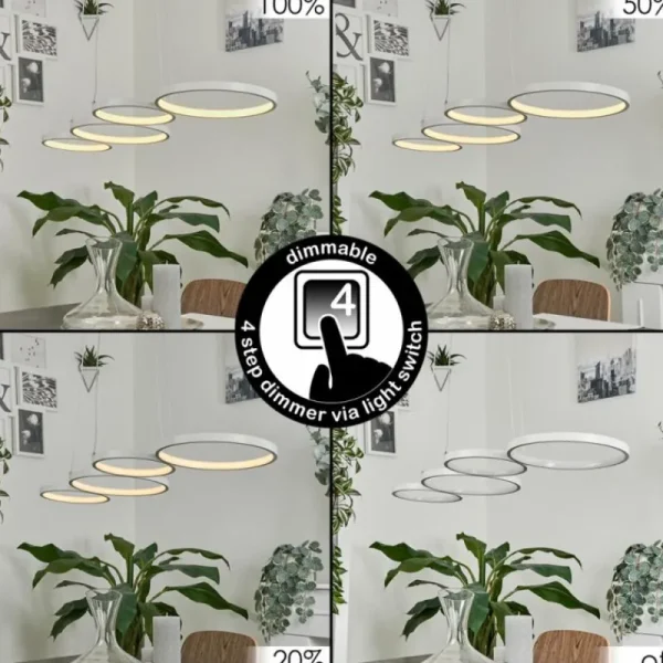 hofstein Suspension Kermoguen LED Blanc, 1 lumière* Lampes Modernes