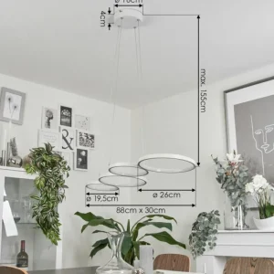 hofstein Suspension Kermoguen LED Blanc, 1 lumière* Lampes Modernes