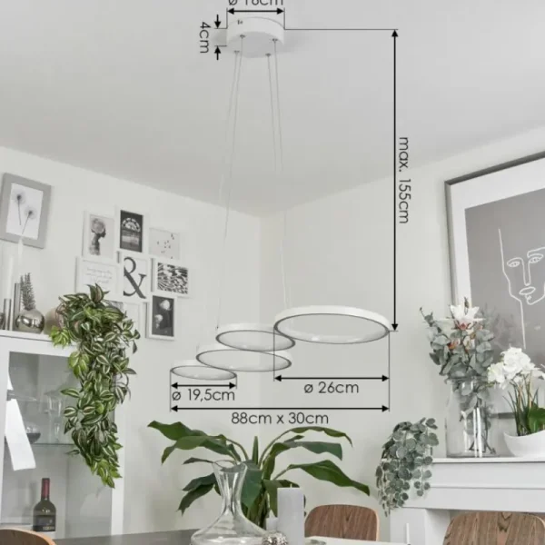 hofstein Suspension Kermoguen LED Blanc, 1 lumière* Lampes Modernes
