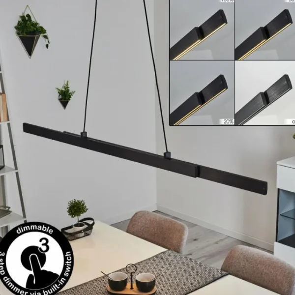 hofstein Suspension Kopila LED Noir, 1 lumière* Lampes Modernes