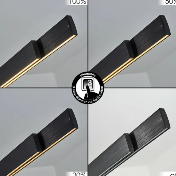 hofstein Suspension Kopila LED Noir, 1 lumière* Lampes Modernes