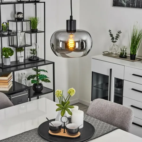 hofstein Suspension Lissy Noir, 1 lumière* Lampes Modernes