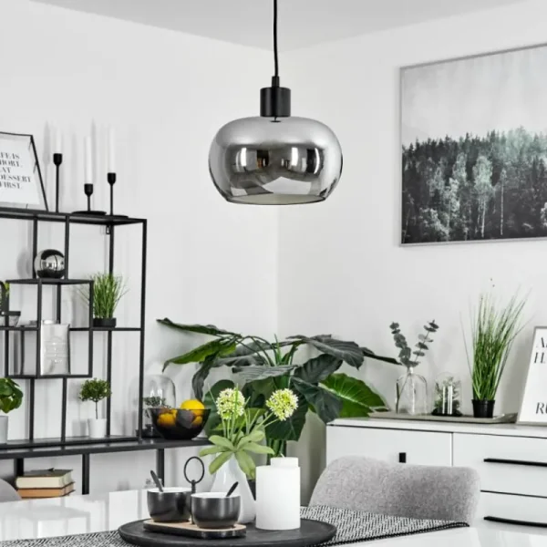 hofstein Suspension Lissy Noir, 1 lumière* Lampes Modernes