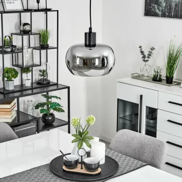 hofstein Suspension Lissy Noir, 1 lumière* Lampes Modernes
