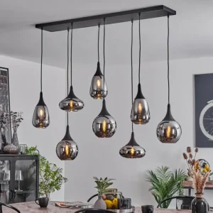 hofstein Suspension Maynal Noir, 8 lumières* Lampes Modernes