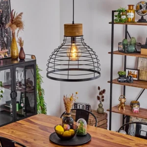 hofstein Suspension Omba Écru, Noir, 1 lumière* Lampes Modernes