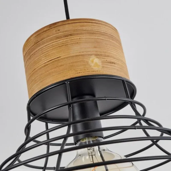 hofstein Suspension Omba Écru, Noir, 1 lumière* Lampes Modernes