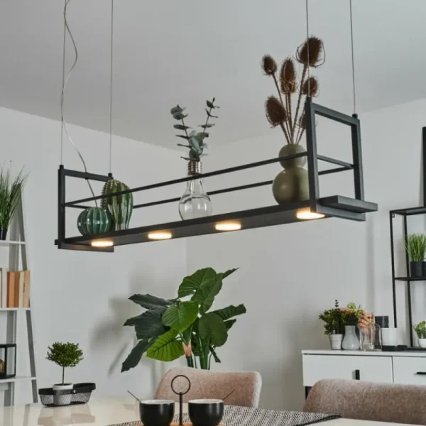 hofstein Suspension Quirihue LED Noir, Blanc, 6 lumières* Lampes Modernes