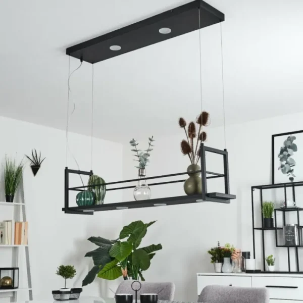 hofstein Suspension Quirihue LED Noir, Blanc, 6 lumières* Lampes Modernes