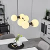 hofstein Suspension Rascoupet Noir, 6 lumières* Lampes En Verre