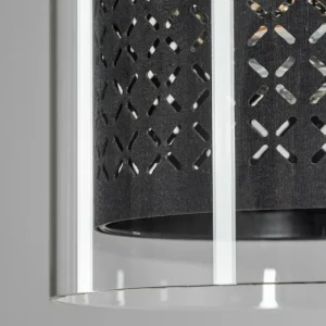 hofstein Suspension Rasperden Noir, 1 lumière* Lampes En Verre