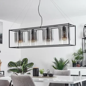 hofstein Suspension Sarniguet Noir, 4 lumières* Lampes Modernes