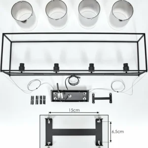 hofstein Suspension Sarniguet Noir, 4 lumières* Lampes Modernes