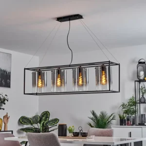hofstein Suspension Sarniguet Noir, 4 lumières* Lampes Modernes