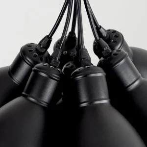 hofstein Suspension Timola Noir, 7 lumières* Lampes Modernes