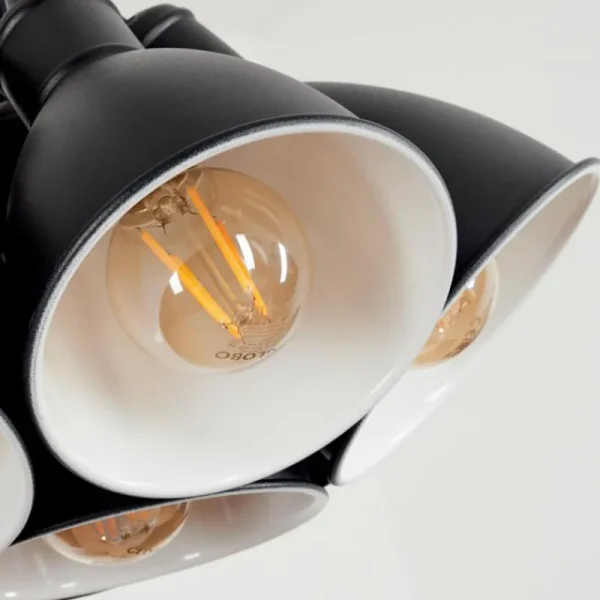 hofstein Suspension Timola Noir, 7 lumières* Lampes Modernes