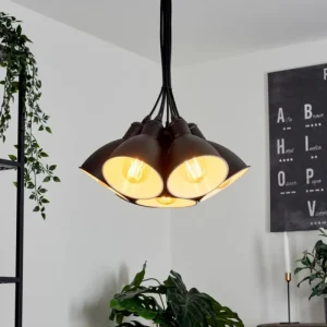 hofstein Suspension Timola Noir, 7 lumières* Lampes Modernes