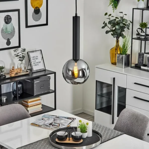 hofstein Suspension Trezeste Noir, 1 lumière* Lampes Modernes