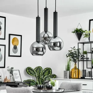 hofstein Suspension Trezeste Noir, 3 lumières* Lampes Modernes