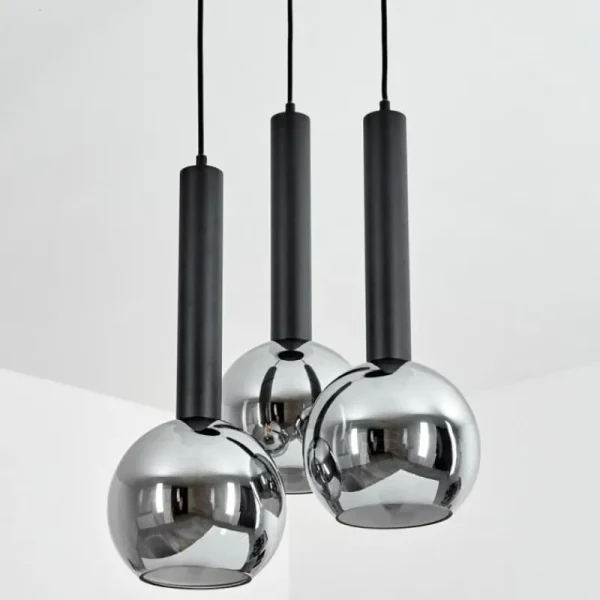 hofstein Suspension Trezeste Noir, 3 lumières* Lampes Modernes