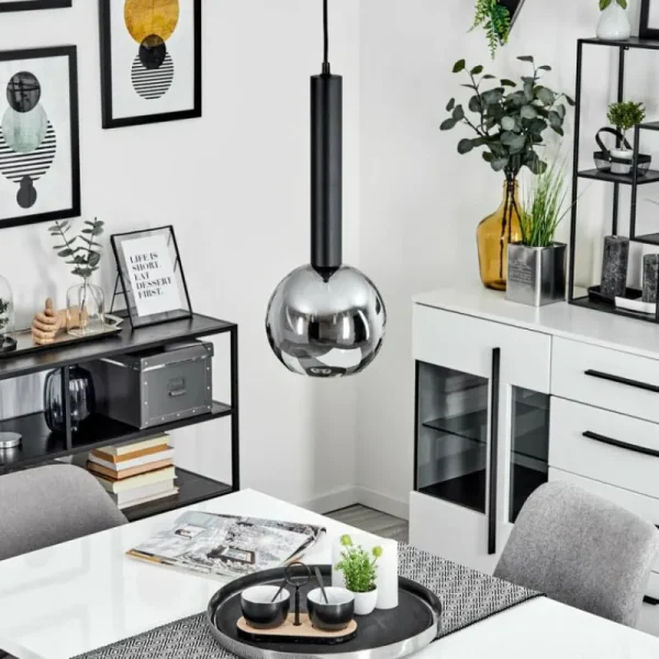 hofstein Suspension Trezeste Noir, 1 lumière* Lampes Modernes