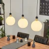 hofstein Suspension Tuvalu Laiton, Noir, 3 lumières* Lampes En Verre