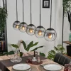 hofstein Suspension - Verre 15 cm Gastor Clair, Fumé, 5 lumières* Lampes Modernes