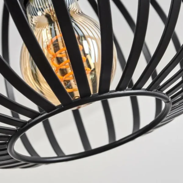 hofstein Suspension - Verre 25 cm Oravi Noir, 4 lumières* Lampes Modernes
