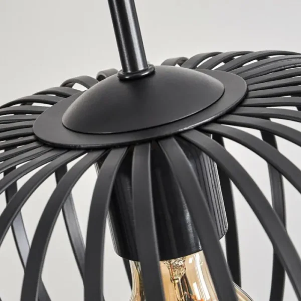 hofstein Suspension - Verre 25 cm Oravi Noir, 4 lumières* Lampes Modernes