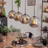 hofstein Suspension - Verre 25 cm Ripoll Chrome, 4 lumières* Lampes En Verre