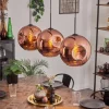 hofstein Suspension - Verre 30 cm Ripoll Cuivré, 3 lumières* Lampes En Verre
