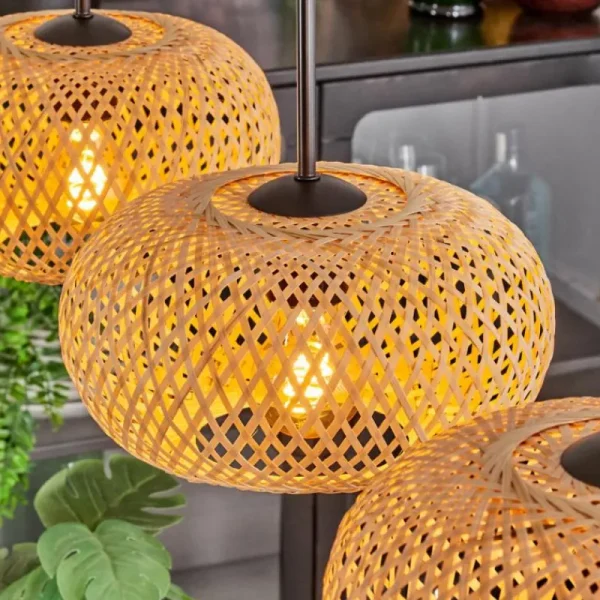 hofstein Suspension - Verre 25 cm Ripoll Écru, 4 lumières* Lampes Modernes