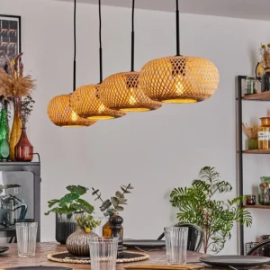 hofstein Suspension - Verre 25 cm Ripoll Écru, 4 lumières* Lampes Modernes