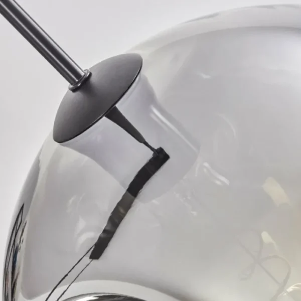 hofstein Suspension - Verre 30 cm Ripoll Clair, Fumé, 3 lumières* Lampes Modernes