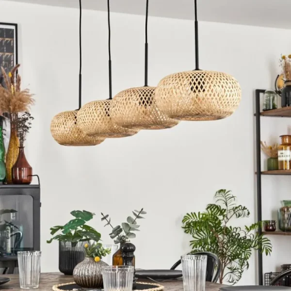 hofstein Suspension - Verre 25 cm Ripoll Écru, 4 lumières* Lampes Modernes