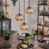 hofstein Suspension - Verre Apedo Ambre, 3 lumières* Lampes En Verre