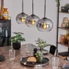 hofstein Suspension - Verre Apedo Clair, Fumé, 3 lumières* Lampes Modernes
