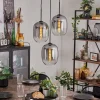 hofstein Suspension - Verre Apedo Clair, Fumé, 3 lumières* Lampes Modernes