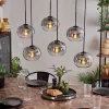 hofstein Suspension - Verre Apedo Clair, Fumé, 6 lumières* Lampes Modernes