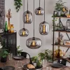 hofstein Suspension - Verre Apedo Fumé, 5 lumières* Lampes Modernes