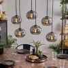 hofstein Suspension - Verre Apedo Fumé, 6 lumières* Lampes Modernes