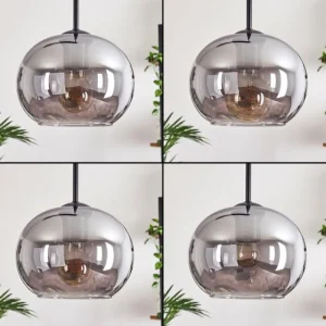 hofstein Suspension - Verre Apedo Fumé, 3 lumières* Lampes Modernes