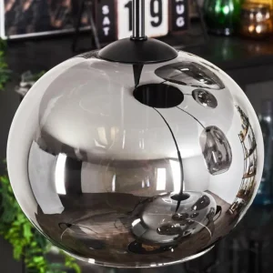 hofstein Suspension - Verre Apedo Fumé, 5 lumières* Lampes Modernes