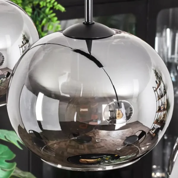 hofstein Suspension - Verre Apedo Fumé, 3 lumières* Lampes Modernes