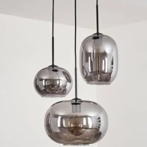 hofstein Suspension - Verre Apedo Fumé, 3 lumières* Lampes Modernes